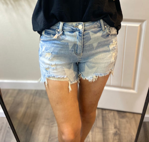 Risen Star Fray Hem Shorts