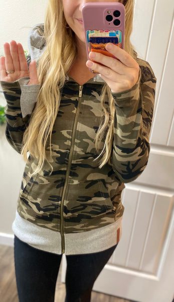 Camo Full Zip Ampersand Ave. Hoodie