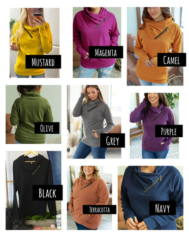 MM Side Zip Cowlneck