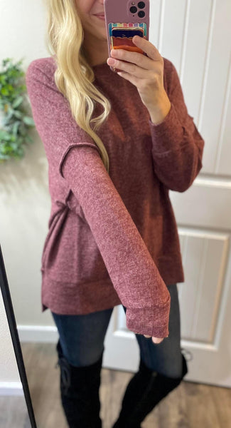 Brushed Mélange Drop Shoulder Sweater