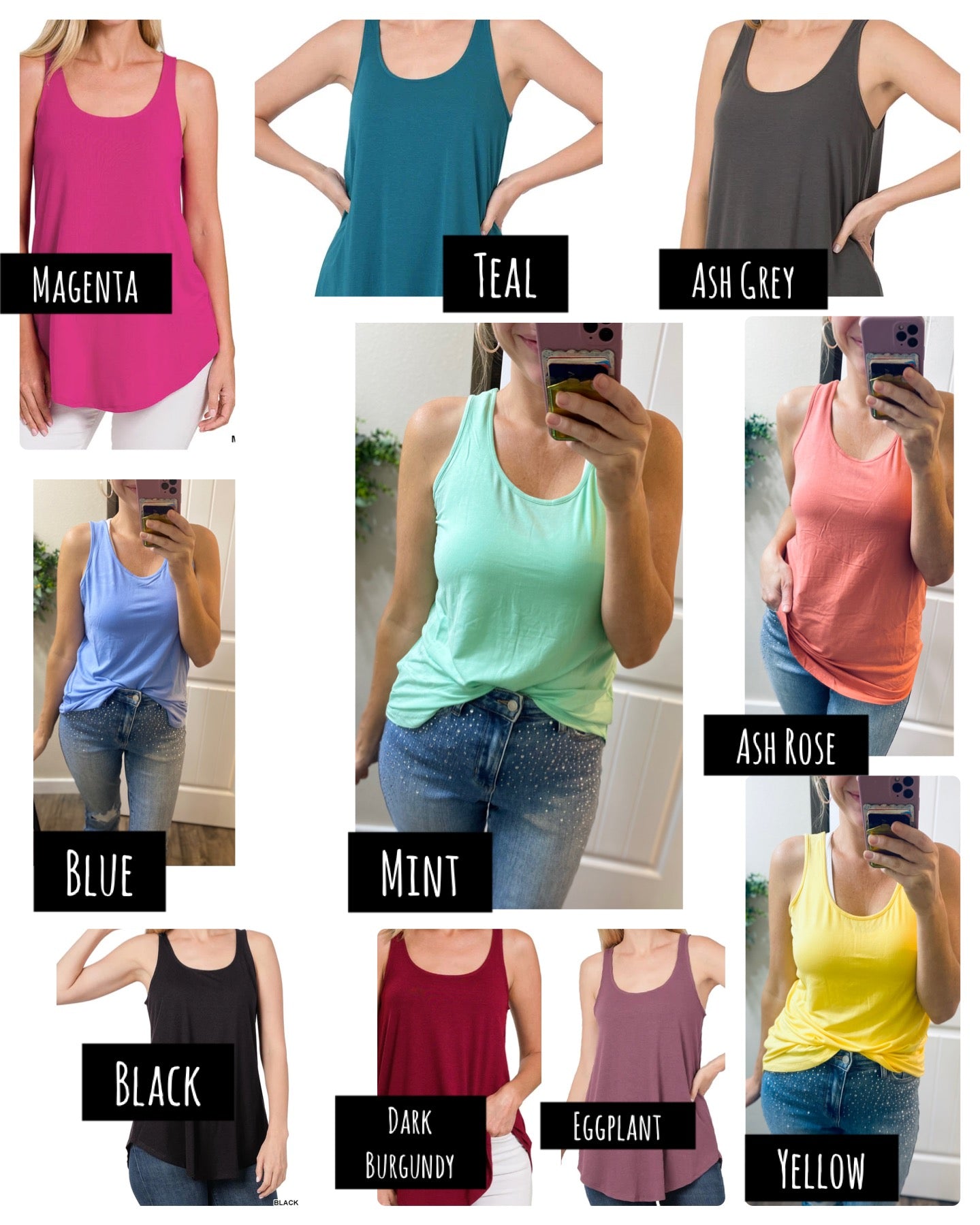 Sleeveless Round Neck Tank