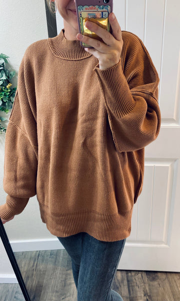 Oversized Side Slit Sweater