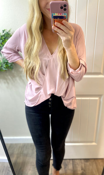 Lush Tab Sleeve Flowy Top