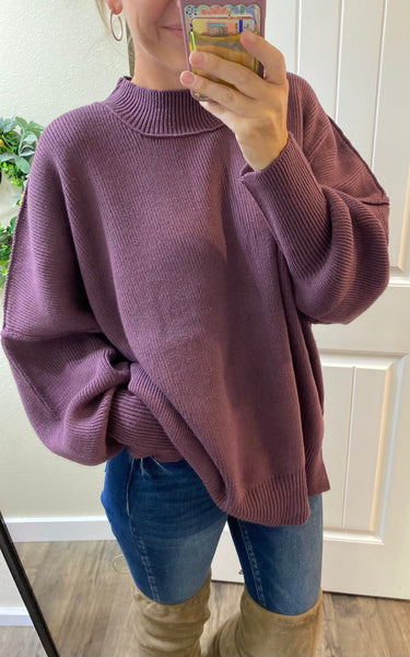 Oversized Side Slit Sweater