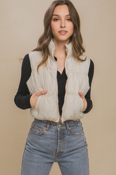 Crop Puffer Vest