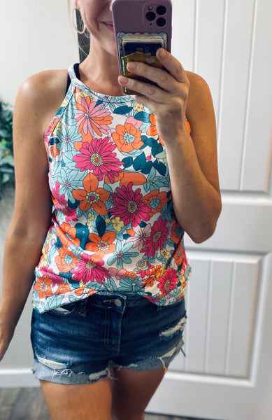 Festival Season Floral Halter Tank