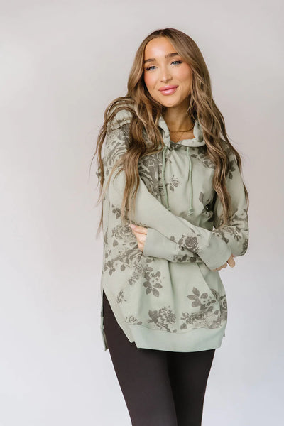 Sage Floral Side Slit Ampersand Ave