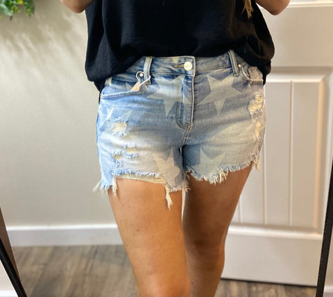 Risen Star Fray Hem Shorts