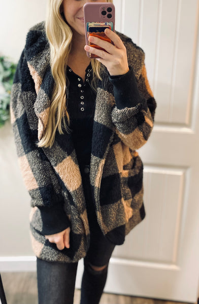 Fleece Plaid Jacket