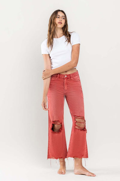 Vervet Crop Distressed Denim