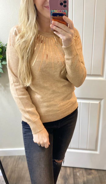 Shimmer Sequin Sweater