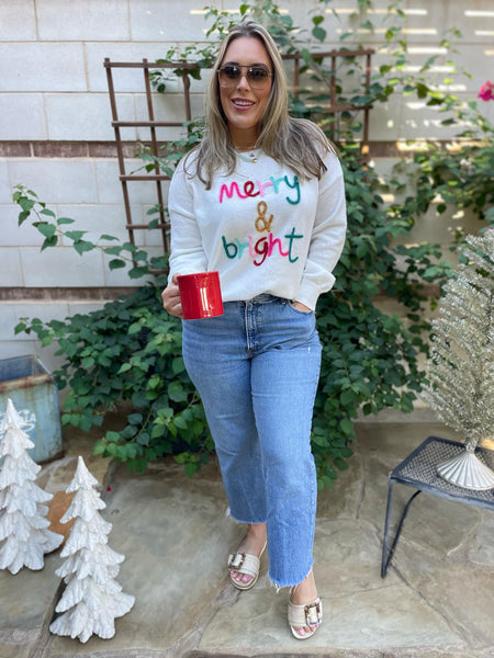 Ready to ship!  Merry and Bright Tinsel Sweater