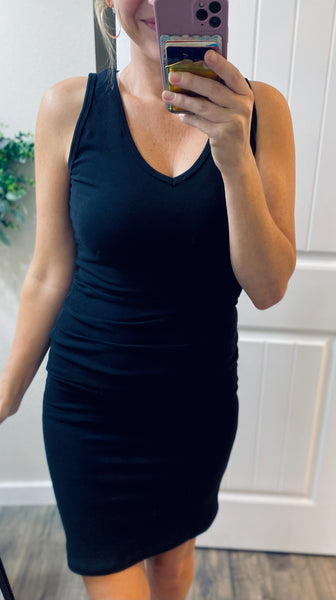 Black Body Con Midi Dress
