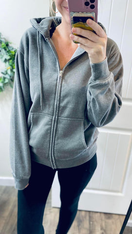 Plus Burnout Fleece Full Zip Hoodies