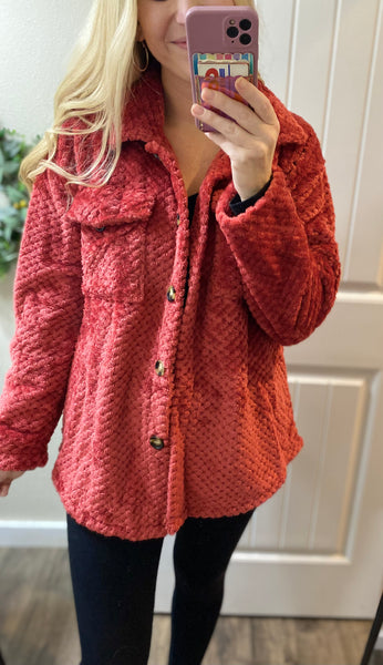 Fleece Sweater Button Cardigan