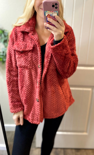 Fleece Sweater Button Cardigan