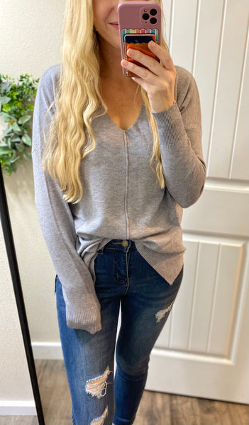 Front Seam Oversized Sweater