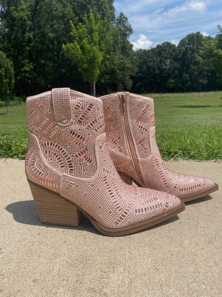 Very G "Maze" Rose Gold Bootie-Shoes-Sunshine and Wine Boutique