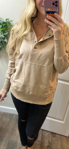 French Terry Snap Pullover (fg)