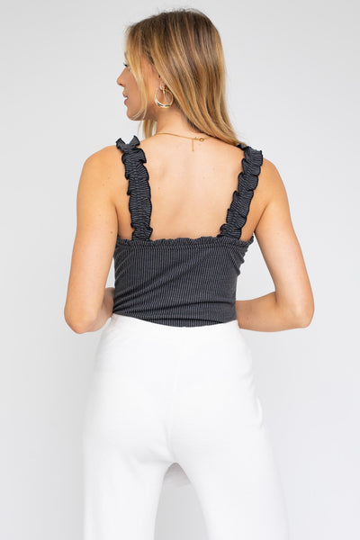 Ruffle Trim Bodysuit