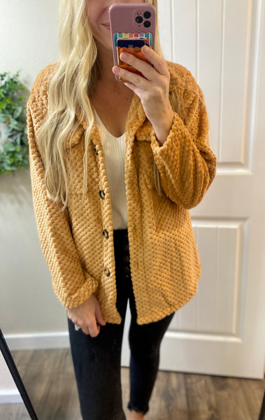 Fleece Sweater Button Cardigan