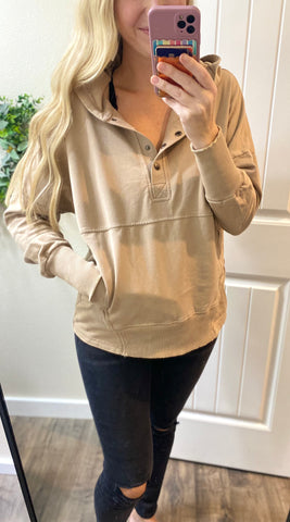 French Terry Snap Pullover (fg)