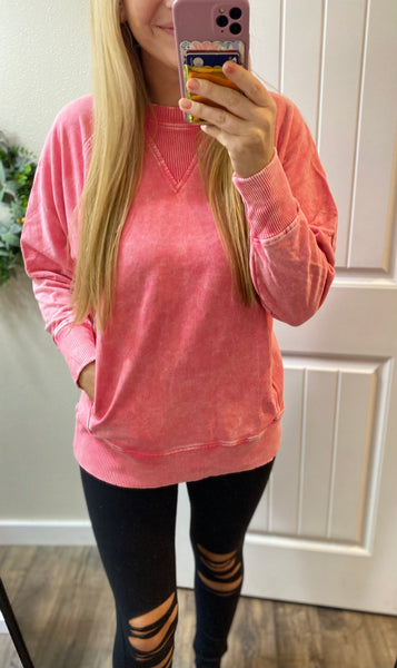 Mineral Wash Terry Pullover