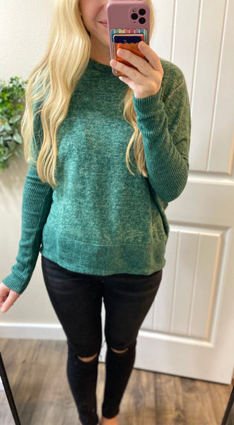 Brushed Melange Hacci Dolman Sweater