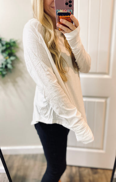 Cotton Raglan Sleeve Thumbhole Top