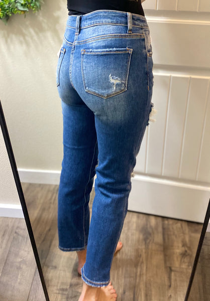 Risen Sequin Patch Jeans