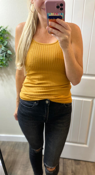 G & L Mustard Ribbed Tank