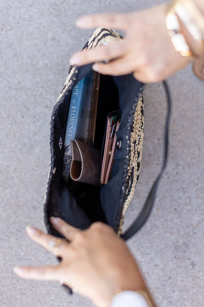 Slouch Bags- Black/cream or Tan/cream
