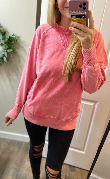 Mineral Wash Terry Pullover