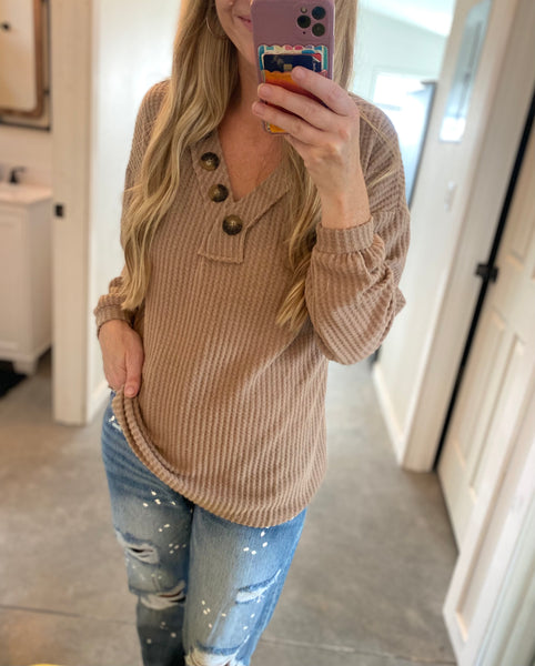 Brushed Button Thermal Long Sleeve