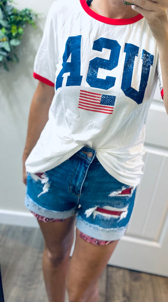 USA Ringer Tee