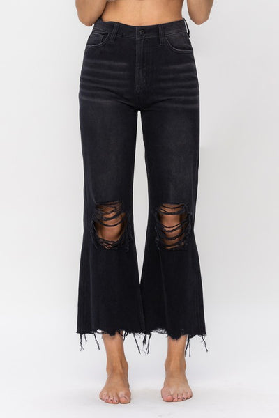 Vervet Crop Distressed Denim