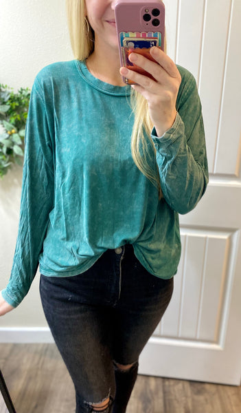 Mineral Washes Ribbed Long Sleeve