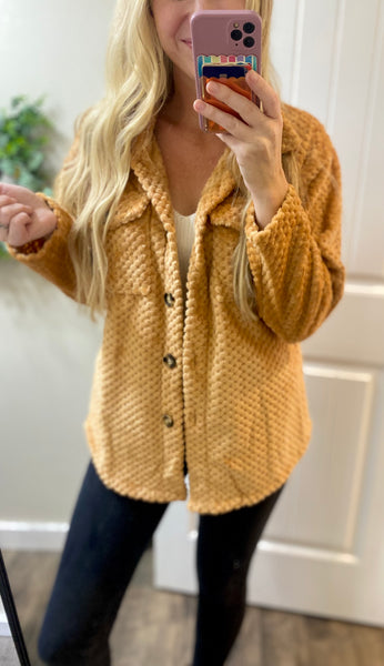 Fleece Sweater Button Cardigan