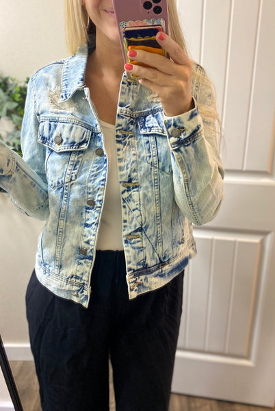 Vervet Distressed Denim Jacket