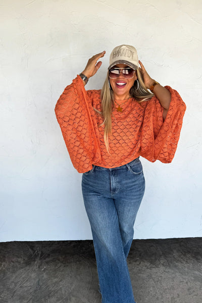 PREORDER Blakeley Fall Colors Free Spirit Bell Sleeve Top