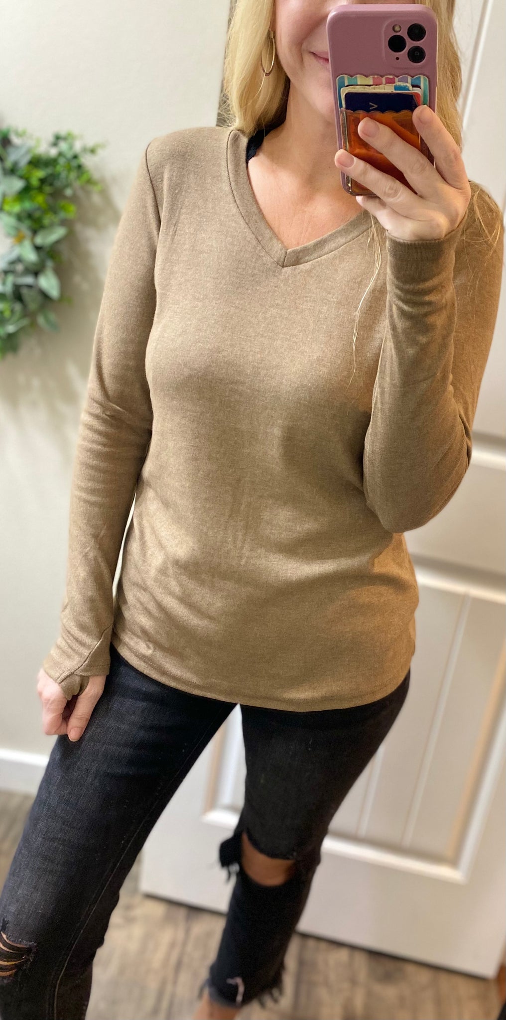 Thumbhole Long Sleeve Top