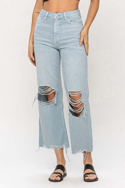 Vervet Crop Distressed Denim