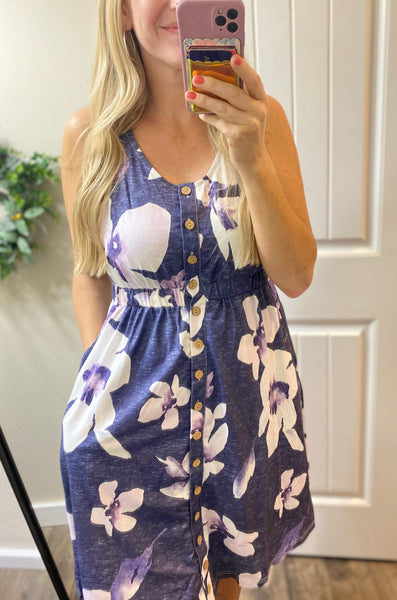 Button Down Sleeveless Dresses