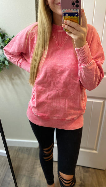 Mineral Wash Terry Pullover