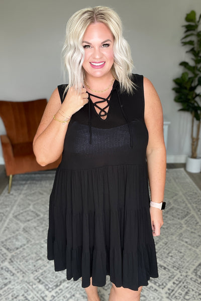 Black Tiered Coverup Dress