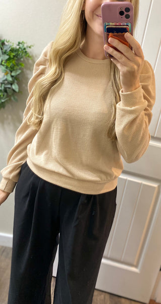 Elastic Pleated Wide Leg Pants