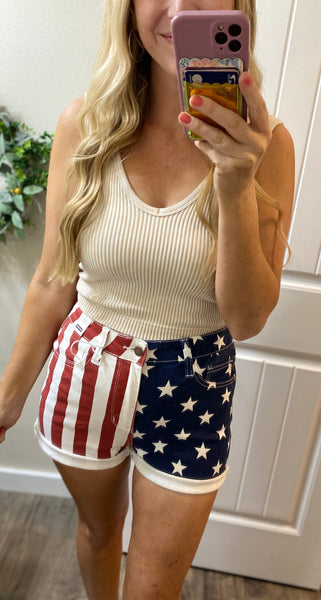Judy Blue Flag Shorts