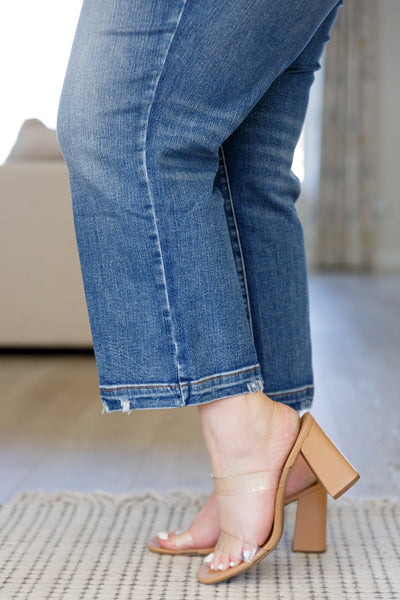 Judy Blue Vintage Wash Wide Leg Crop Denim