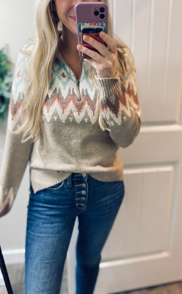 1/4 Zip Winter Sweater