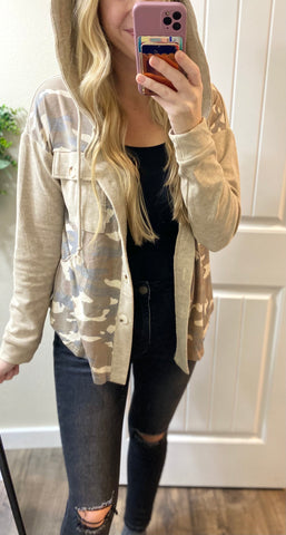 Camo Hoodie Shacket
